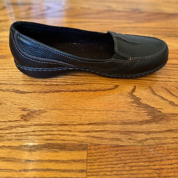 Clarks Women's 11M Black Ashland Scurry Clogs Slip On Leather Comfort Round Toe - Picture 8 of 15